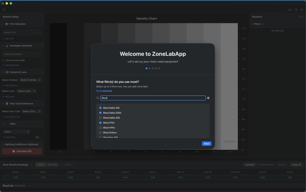 Onboarding: Select films